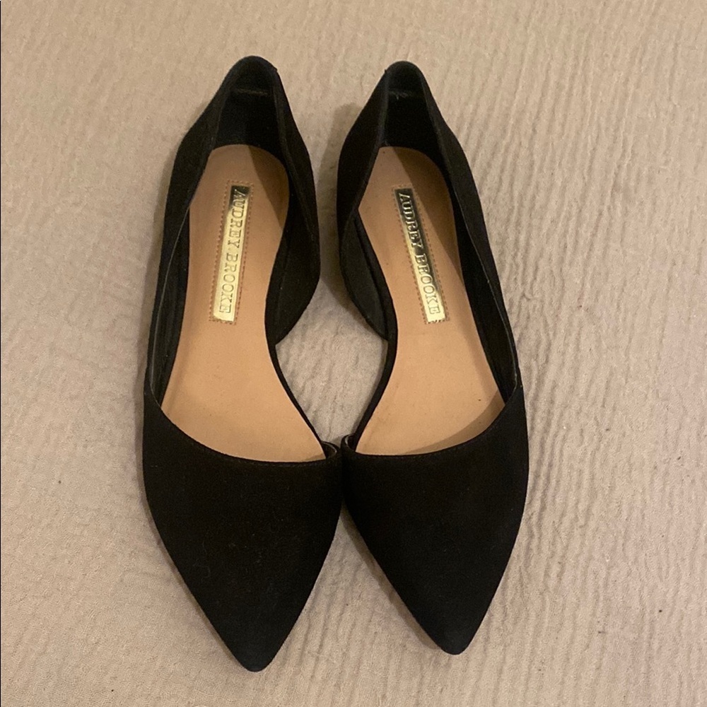 AUDREY BROOKE Elegant Black Loafers. Size 7.5
